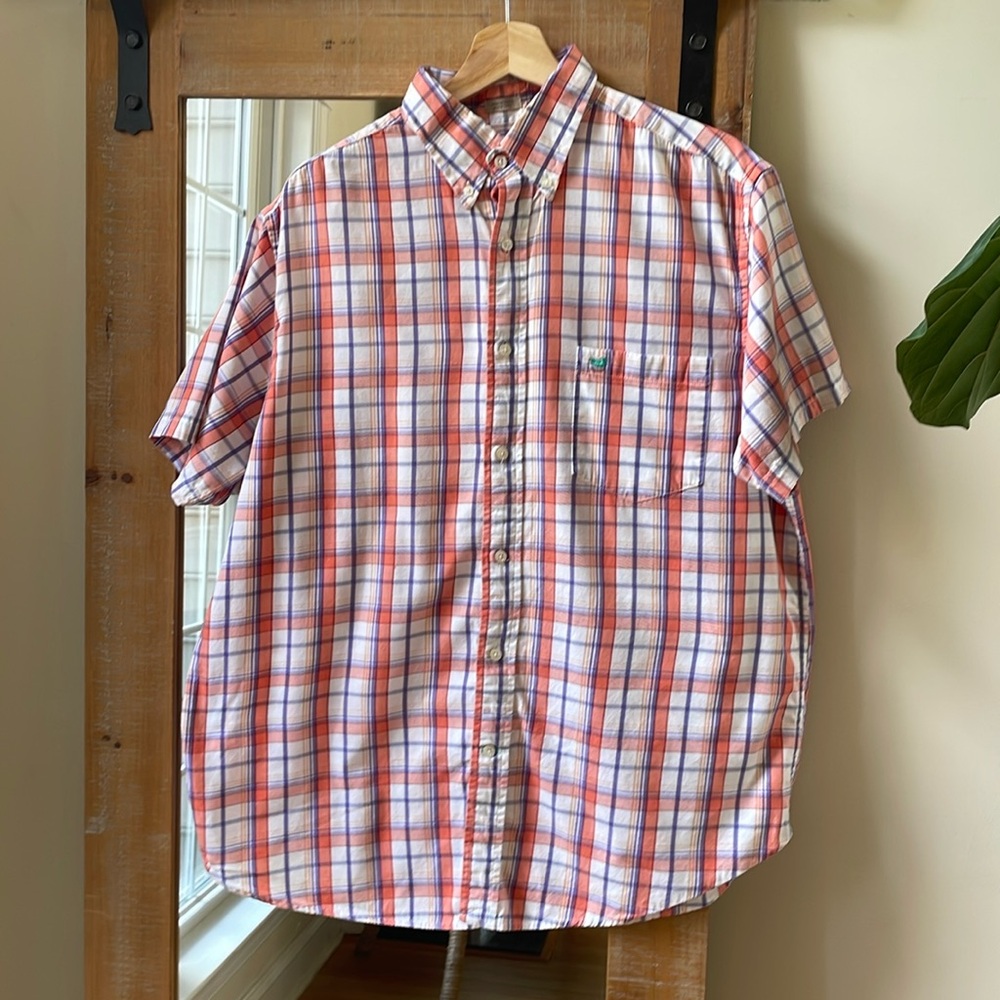 Southern Marsh Short Sleeve Button Down Shirt Size L